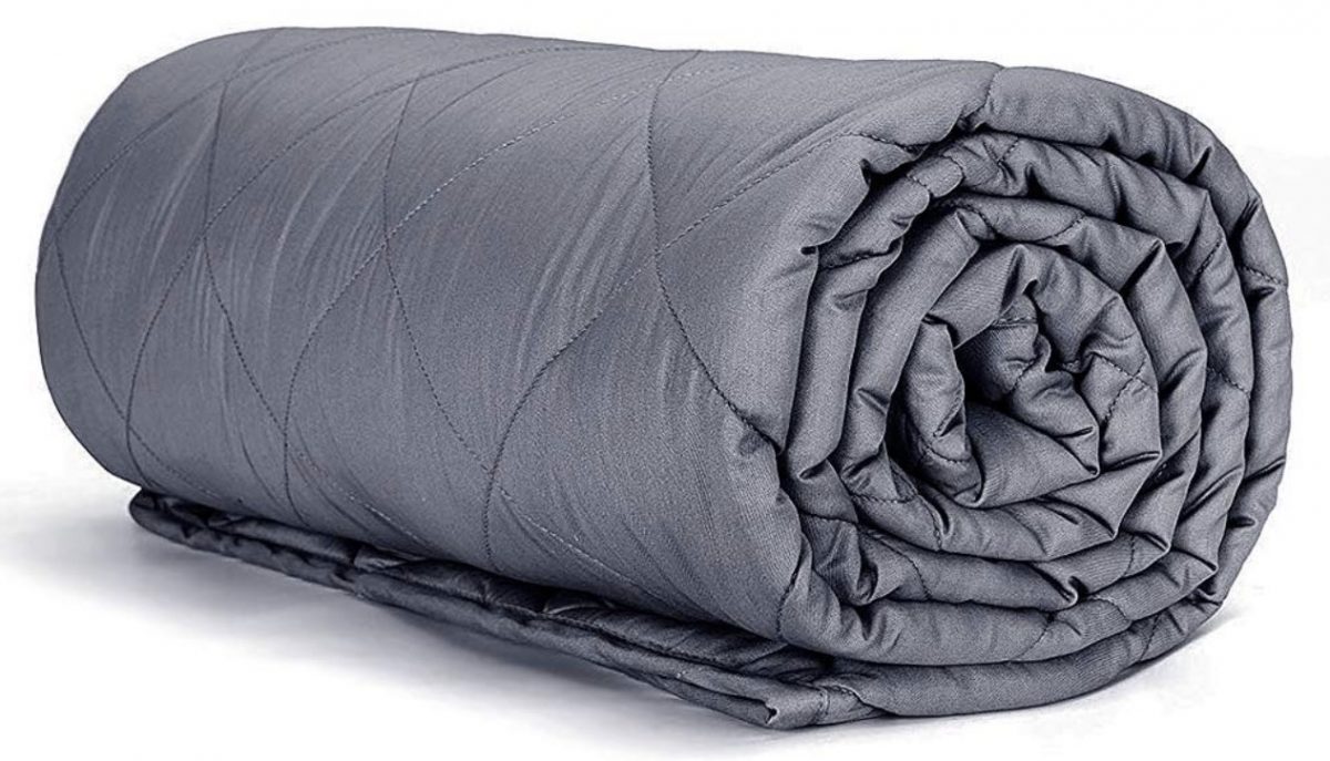 Rolled Weighted Blanket in Gray